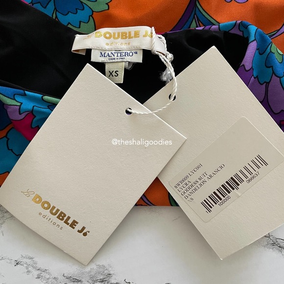 LA DoubleJ Goddess Swimsuit Orange Floral One Piece - Picture 5 of 6